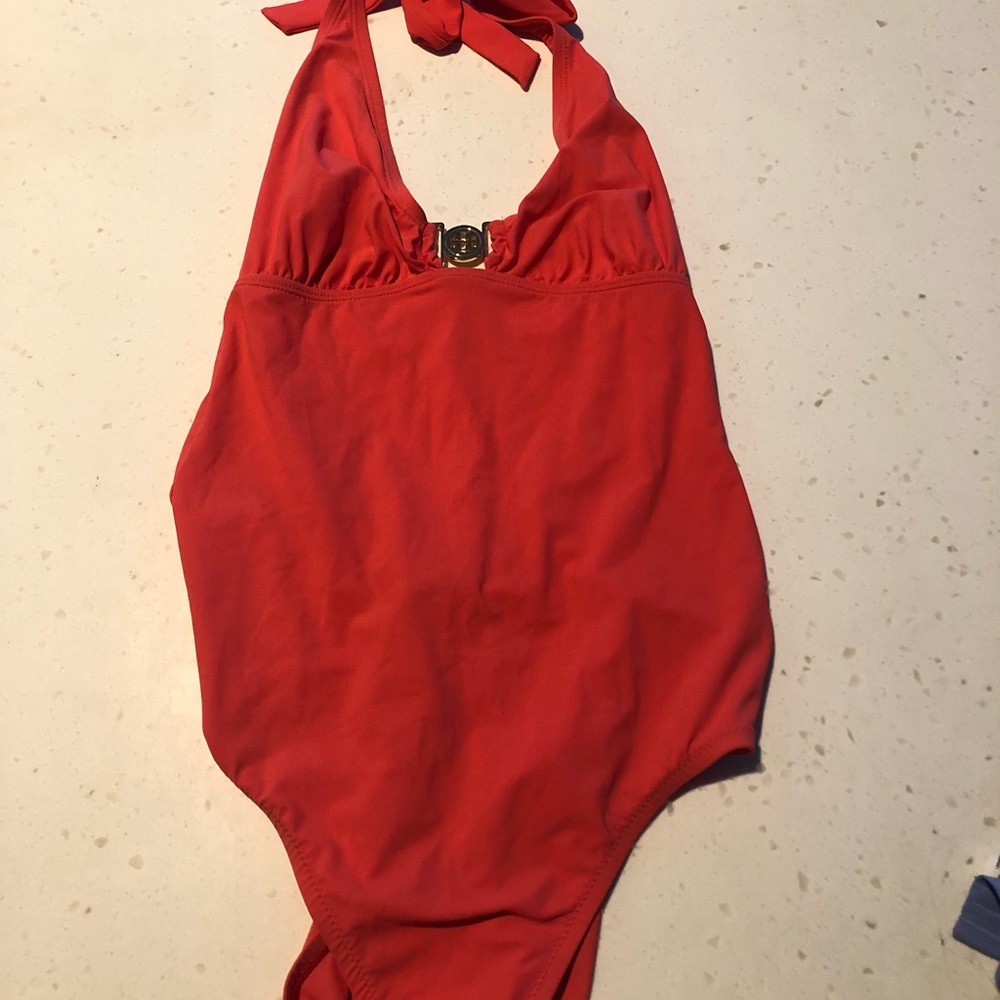 TORY BURCH pink halter neck bathing suit SIZE XS